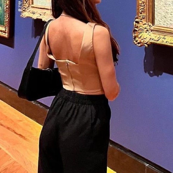 ASOS Square Neck Zipper Corset Top - Picture 2 of 2